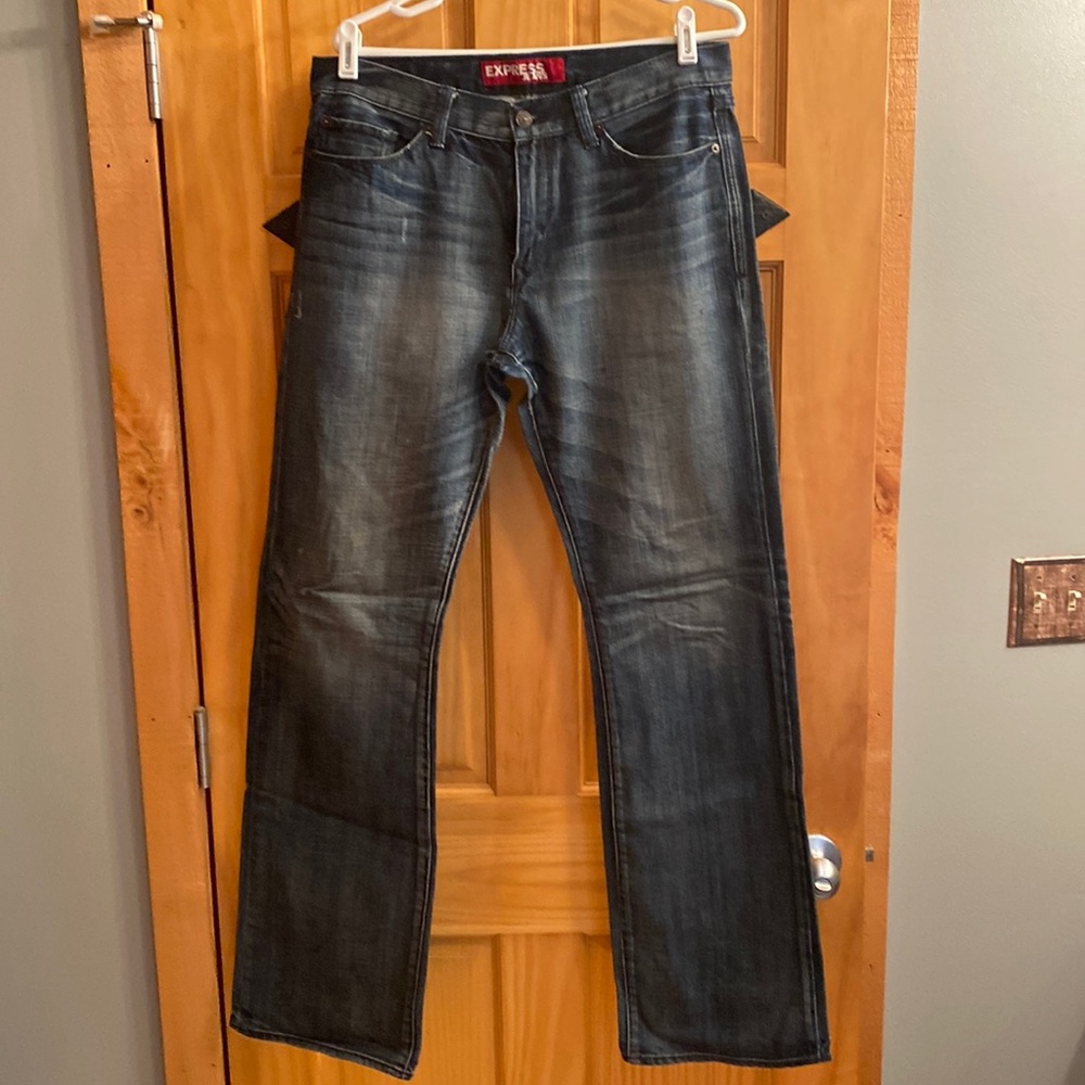 Express Rocco slim fit bootcut jeans 32x34